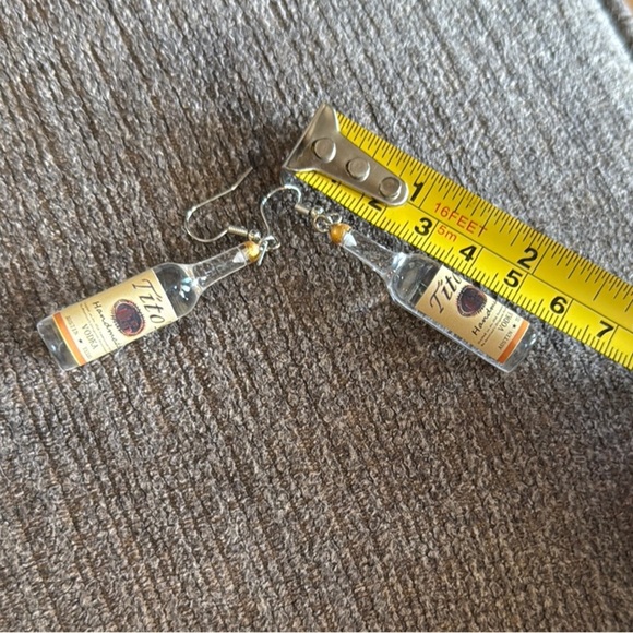 Tito's Vodka Bottle Earrings, 2.25” drop dangle, New! - Picture 4 of 5